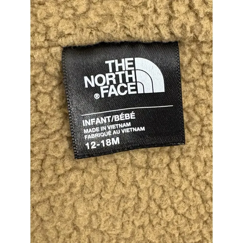 North Face Sherpa Lined Full Zip Hooded Coat Size 12-18 Months Blue/Gray